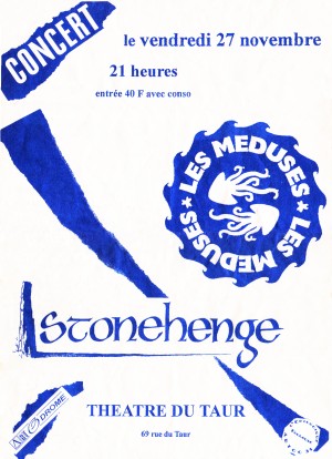 Affiche concert Les Méduses / Stonehenge